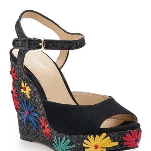 BOTKIER New York Jessie Bright Floral Raffia Wedge - Picture 5 of 8